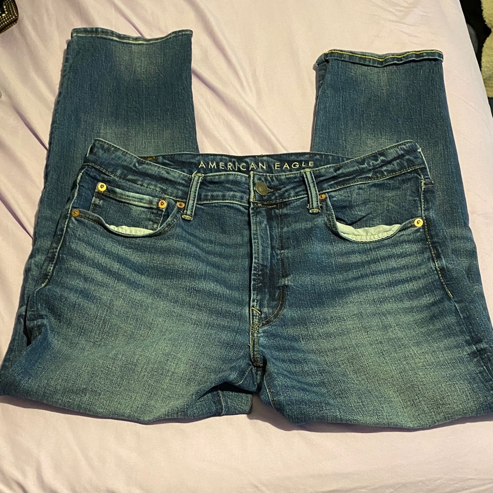 American Eagle Outfitters Blue Straight Jeans